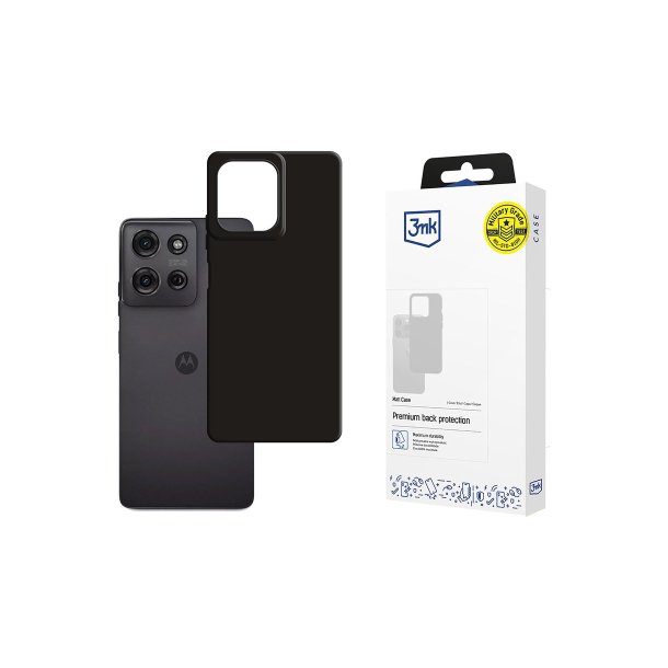 3mk Matt-cover til Motorola Moto G75 Black