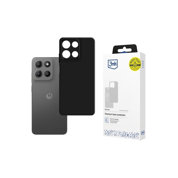 3mk Matt-cover til Motorola Moto G15 / G15 Power Matte Black