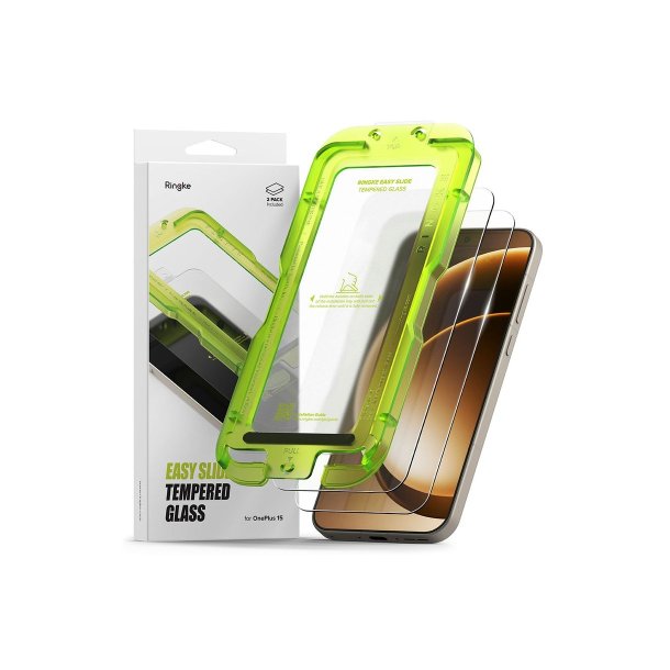 Ringke Easy Slide 2-pak h�rdet sk�rmbeskyttelsesglas til OnePlus 15