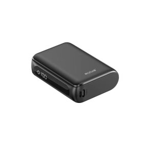 Powerbank 20.000 mAh kompakt med digital display sort