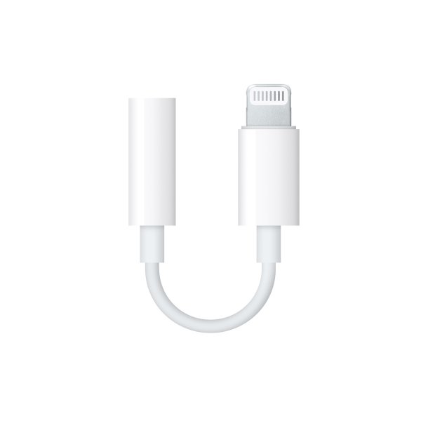 Adapter Lightning til 3.5 mm Jack Hvid