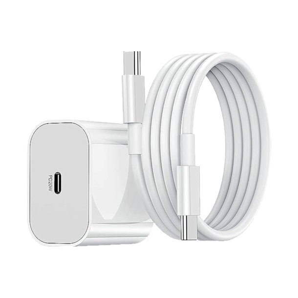 Hurtigoplader USB-C Hvid (Adapter + Kabel)