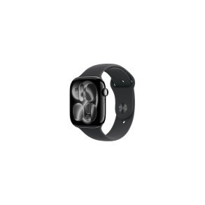 Apple Watch Series 11 GPS 46mm Jet Black Aluminium Case with Black Sport Band S/M
