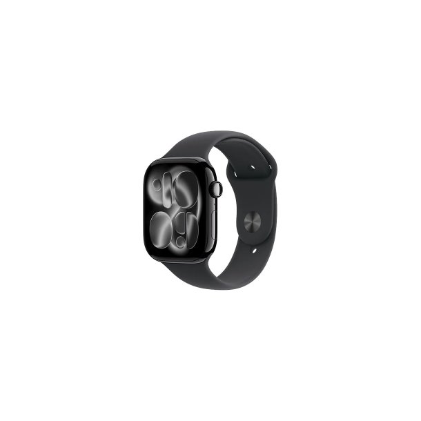 Apple Watch Series 11 GPS 46mm Jet Black Aluminium Case with Black Sport Band S/M