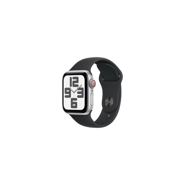 Apple Watch SE 2. Gen (2024) GPS + Cellular 40mm Midnight Aluminium Case med Midnight Sport Band S/M