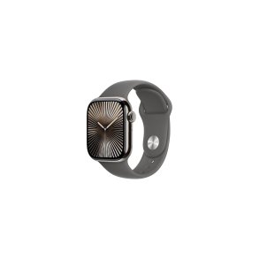 Apple Watch Series 10 GPS + Cellular 46mm Natural Titanium Case with Stone Grey Sport Band M/L