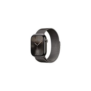 Apple Watch Series 10 GPS + Cellular 42mm Slate Titanium Case with Slate Milanese Loop