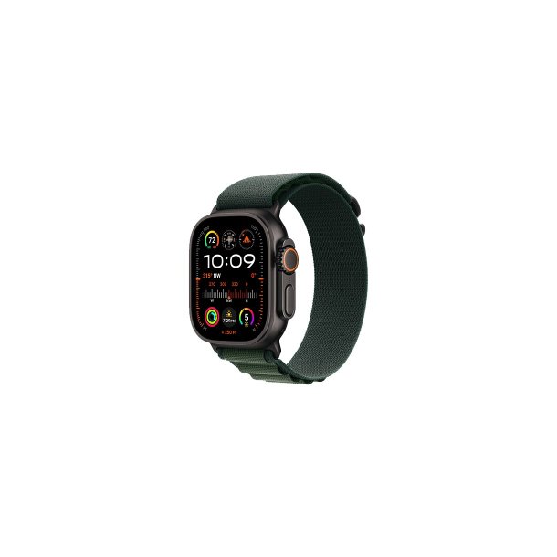 Apple Watch Ultra 2 LTE 49mm Black Titanium Case with Dark Green Alpine Loop M