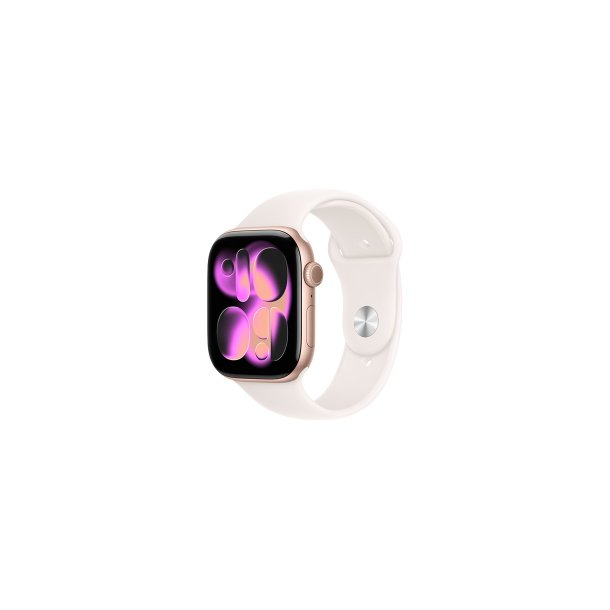 Apple Watch Series 11 GPS 46mm Rose Gold Aluminium Case with Light Blush Sport Band M/L