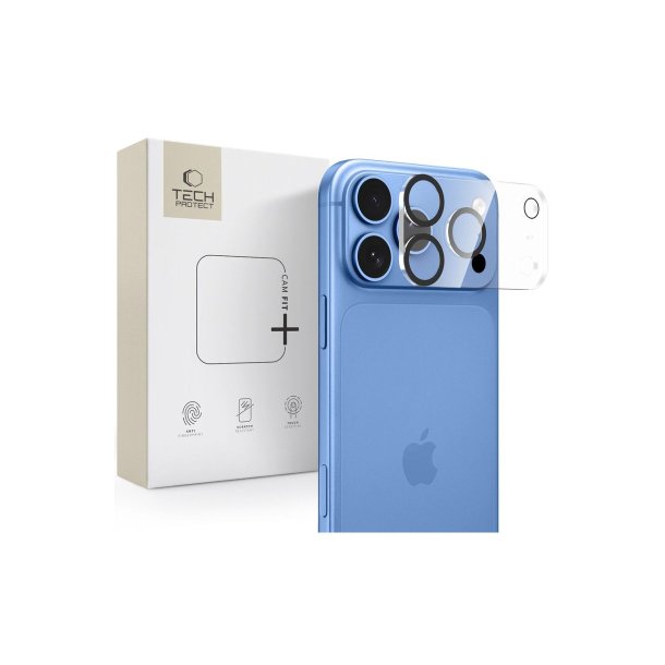 Tech-Protect Cam Fit+ kamerabeskyttelse til iPhone 18 Pro Transparent