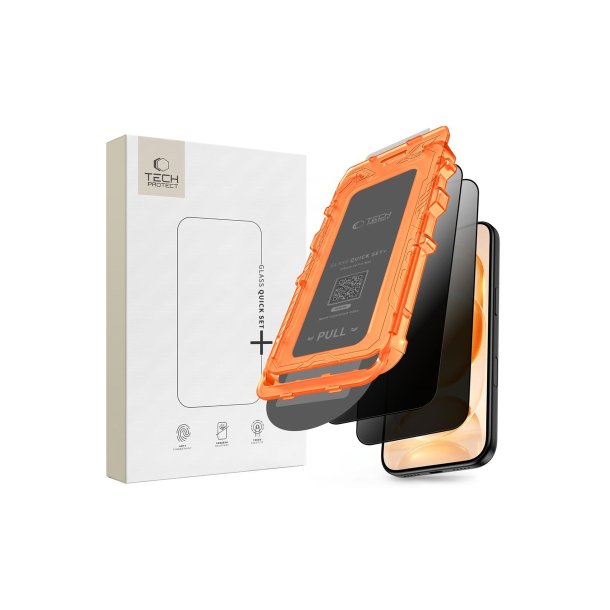 Tech-Protect Quick Set Spy+ 2-pak privacy-glas til iPhone 18 Pro