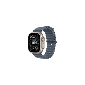 Apple Watch Ultra 3 (2025) 5G 49mm Natural Titanium Case med Anchor Blue Ocean Band