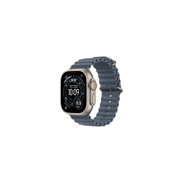 Apple Watch Ultra 3 (2025) 5G 49mm Natural Titanium Case med Anchor Blue Ocean Band