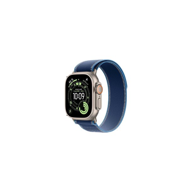 Apple Watch Ultra 3 (2025) 5G 49mm Natural Titanium Case med Blue/Bright Blue Trail Loop S/M