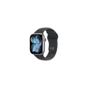 Apple Watch Series 11 (2025) GPS 42mm Space Grey Aluminium Case med Black Sport Band M/L