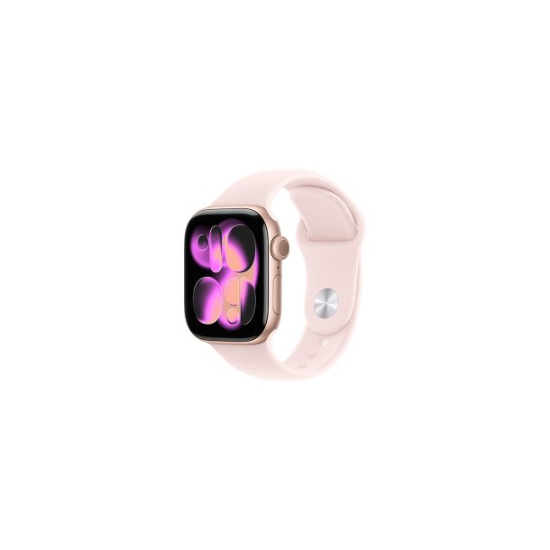 Apple Watch Series 11 (2025) 5G 42mm Rose Gold Aluminium Case med Light Blush Sport Band S/M