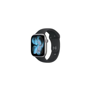 Apple Watch Series 11 (2025) GPS 46mm Space Grey Aluminium Case med Black Sport Band M/L