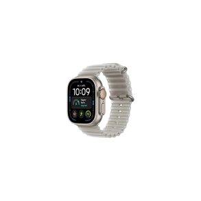Apple Watch Ultra 4 (2026) 5G 49mm Natural Titanium Case med Translucent Grey Ocean Band
