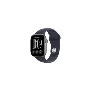 Apple Watch Series 12 (2026) GPS 42mm Space Grey Aluminium Case med Navy Blue Sport Band S/M