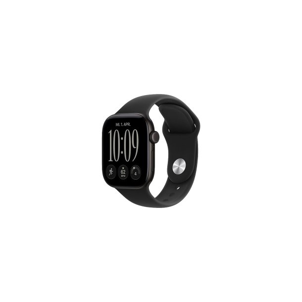 Apple Watch Series 12 (2026) GPS 42mm Black Aluminium Case med Black Sport Band M/L