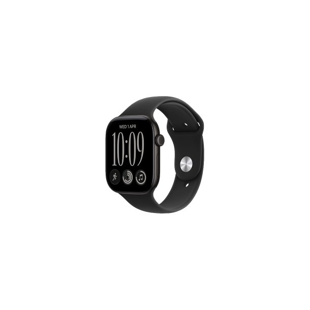 Apple Watch Series 12 (2026) GPS 46mm Black Aluminium Case med Black Sport Band M/L