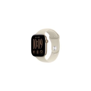 Apple Watch Series 12 (2026) GPS 46mm Light Gold Aluminium Case med Sand Sport Band S/M