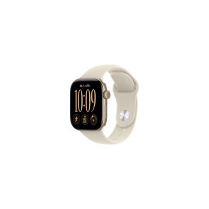 Apple Watch Series 12 (2026) 5G 42mm Light Gold Aluminium Case med Sand Sport Band S/M