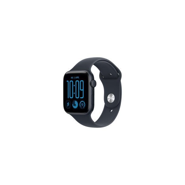 Apple Watch SE 3 (2026) GPS 44mm Midnight Aluminium Case med Navy Blue Sport Band S/M