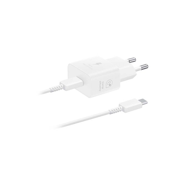 Samsung 25W USB-C Hurtigoplader (inkl. kabel) Hvid