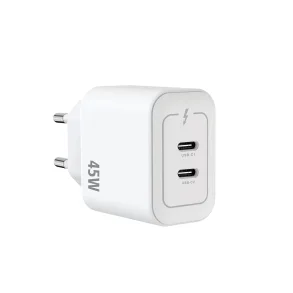 Rixus RXHC45 GaN 45W Dual USB-C Hurtigoplader Hvid