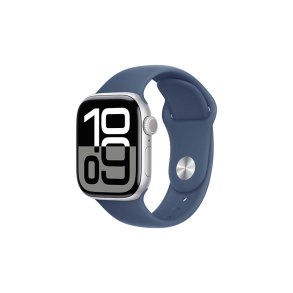 Apple Watch Series 10 GPS 42mm Silver Aluminium Case med Sport Band M/L Denim