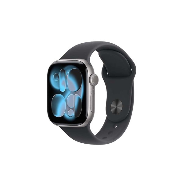 Apple Watch Series 11 (2025) GPS 42mm Space Grey Aluminium Case med Sport Band S/M Black
